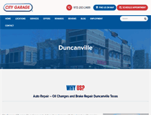 Tablet Screenshot of duncanville.citygaragedfw.com